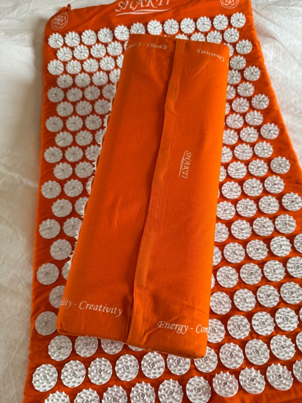 Shakti Acupressure Mat & Pillow Set - Orange - Picture 2 of 3